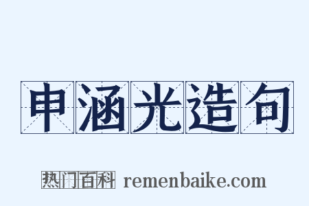 申涵光造句是什么意思的图片